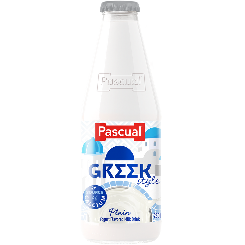 Pascual Greek Style Plain Yogurt Drink 250ml (24 bottles x P43/btl)