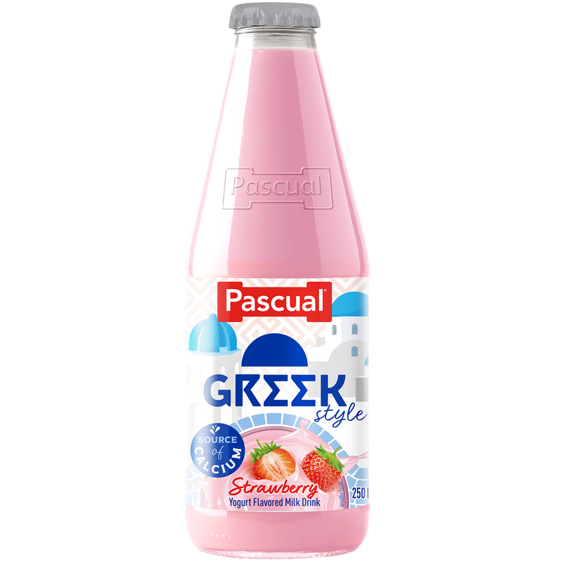 Pascual Greek Style Strawberry Yogurt Drink 250ml (24 bottles x P43/btl)