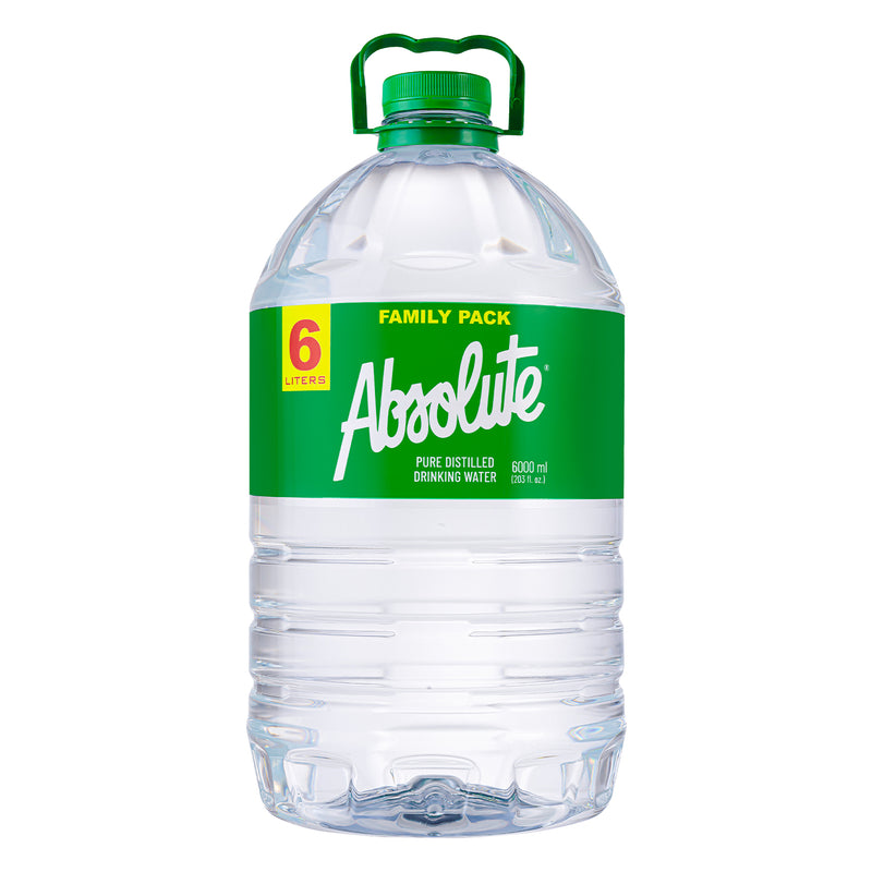 Absolute Distilled Drinking Water 6L (3 bottles x P80.50/btl)