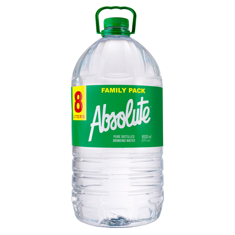 Absolute Distilled Drinking Water 8L (2 bottles x P93/btl)