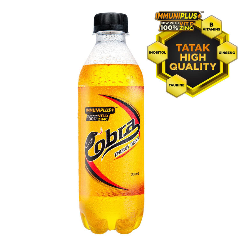 Cobra Energy Drink – Original with Immuniplus+ 350ml (24 bottles x P22.50/btl)
