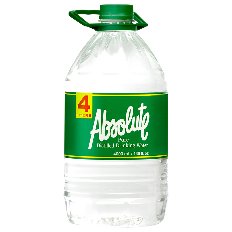Absolute Liter Absolute Distilled Drinking Water 4L (4 bottles x P64/btl)
