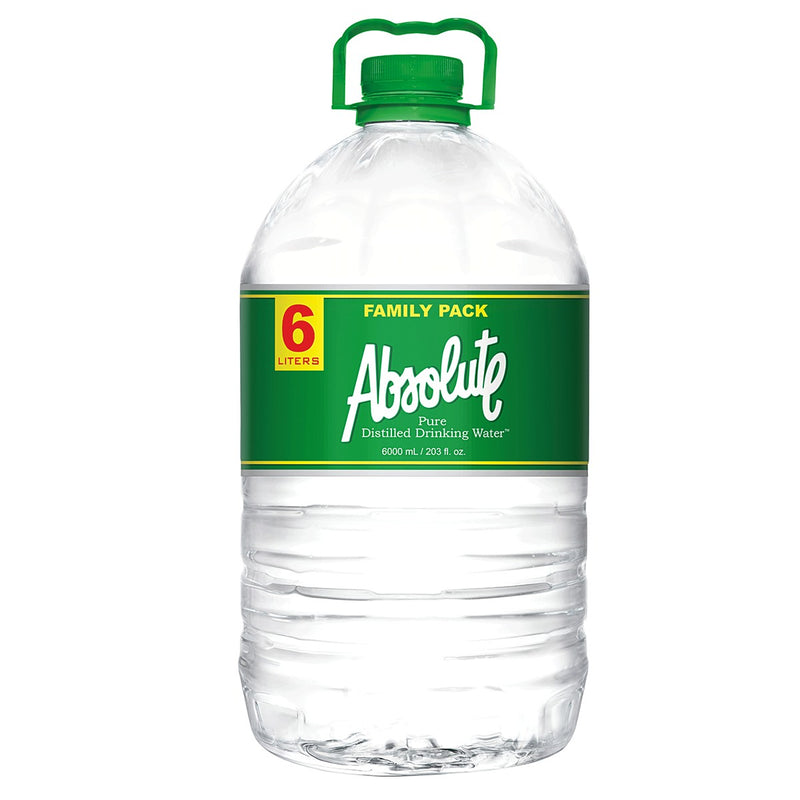 Absolute Distilled Drinking Water (6L x 3 bottles)