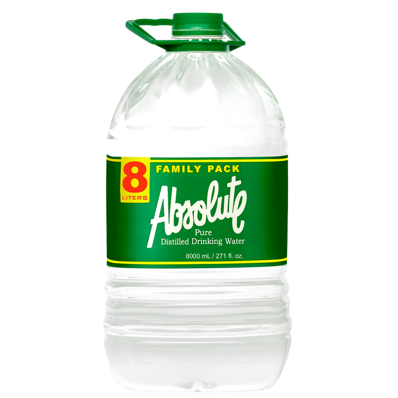 Absolute Distilled Drinking Water (8L x 2 bottles)